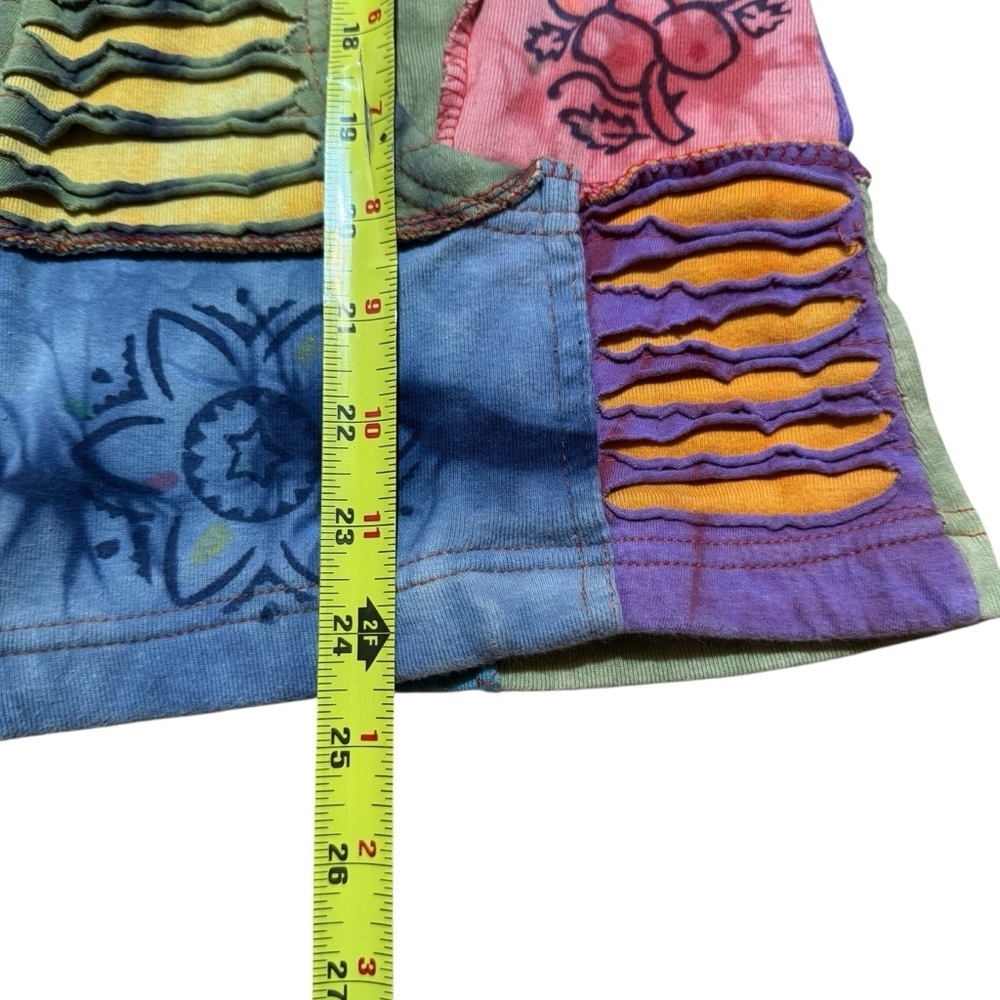 Vintage Rising International Patchwork Artsy Hippie Hoodie Long Sleeve Cotton M - Picture 5 of 10